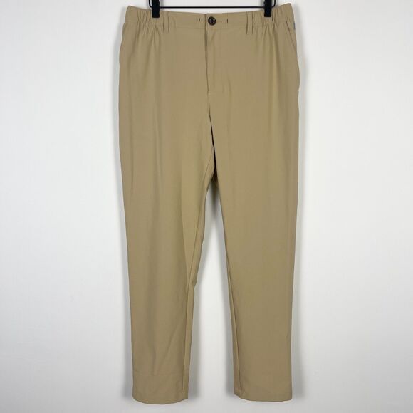 Chubbies Everywear Performance Pants Mens Large Brown Stretch Elastic Waist - Picture 3 of 16